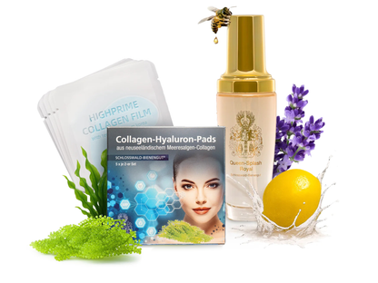 Frühlings-Set: Queen-Splash-Royal® Gesichtsspray & Collagen-Hyaluron-Pads