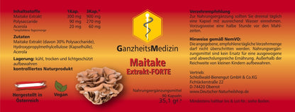 GM Maitake (Klapperschwamm) Pilz Extrakt FORTE