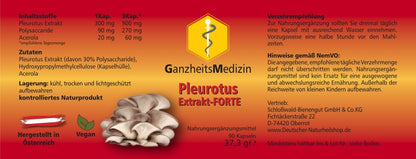 GM Pleurotus Pilz (Austernpilz) Extrakt FORTE